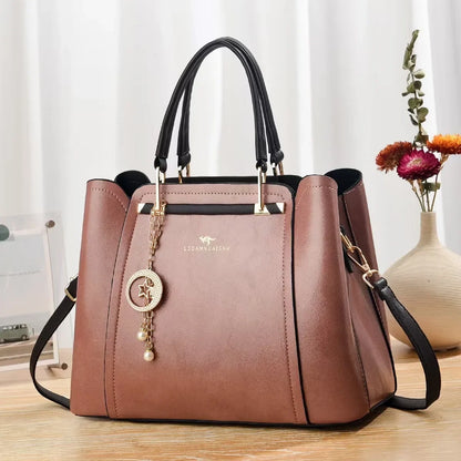 Multi-Layer Large Capacity Ladies Mom Bag New Splicing Handbag Simple Versatile Single Shoulder Slant Cross Bag for Women
