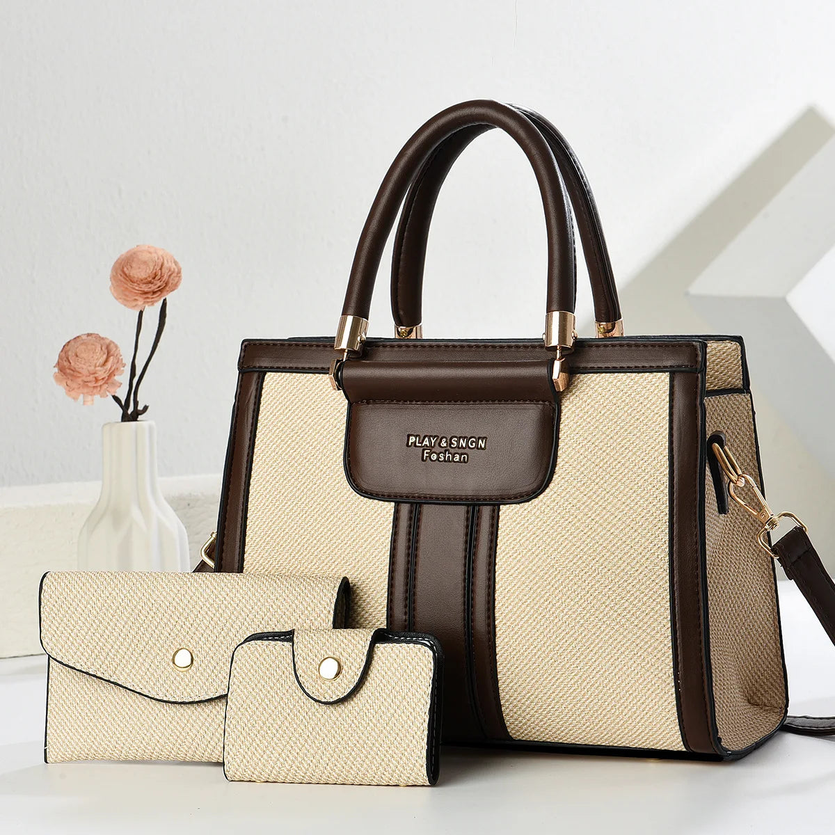 mother-daughter three-piece set single shoulder women's crossbody bag 2025 home hot new handbag ladies large bags