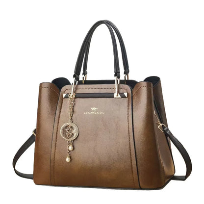 Multi-Layer Large Capacity Ladies Mom Bag New Splicing Handbag Simple Versatile Single Shoulder Slant Cross Bag for Women