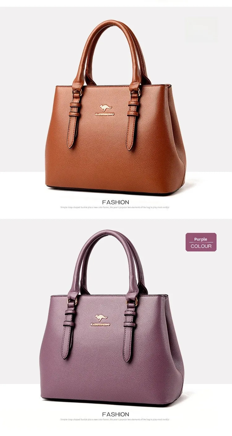 2025 new women's handbag high-end ladies tote bag single shoulder bag mom's crossbody bag urban minimalist style pu material