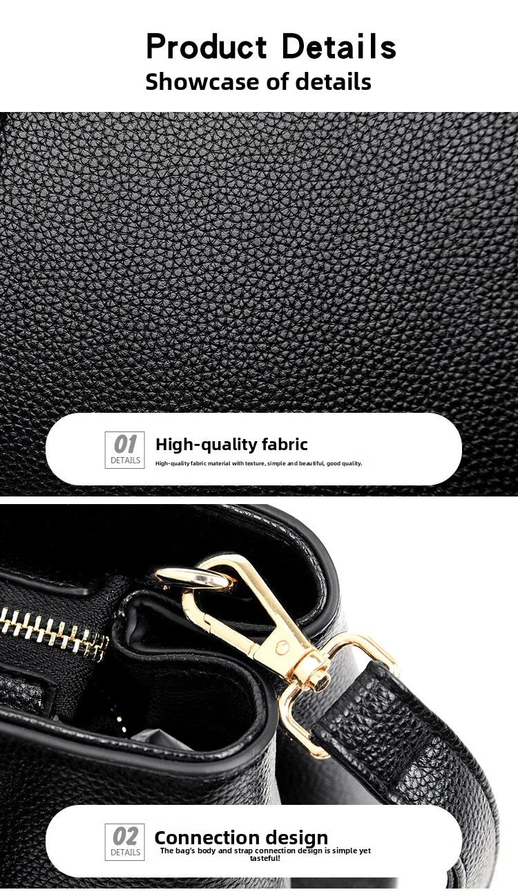 2025 new women's handbag high-end ladies tote bag single shoulder bag mom's crossbody bag urban minimalist style pu material