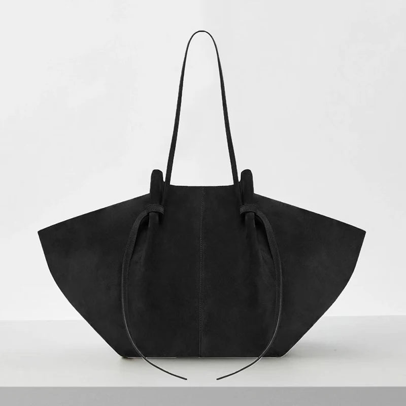 retro suede shoulder bag fashion large-capacity mother-and-child bag simple high-end wing-shaped bag commuter versatile tote bag