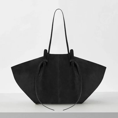 Retro Suede Shoulder Bag Fashion Large-capacity Mother-and-child Bag Simple High-end Wing-shaped Bag Commuter Versatile Tote Bag