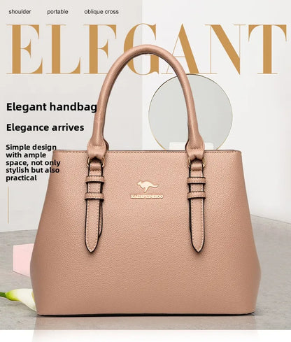 2025 New Women's Handbag High-End Ladies Tote Bag Single Shoulder Bag Mom's Crossbody Bag Urban Minimalist Style PU Material