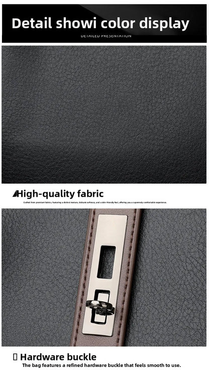 High-End Bucket Bag Three-Layer Practical Crossbody Soft Leather Shoulder Bag for Women Going to Work Stylish Mom Bag