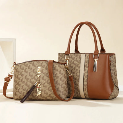 Fashionable Large Capacity Mother-Daughter Single Shoulder Crossbody Bag for Women Stylish Autumn Winter Handbag PU Material