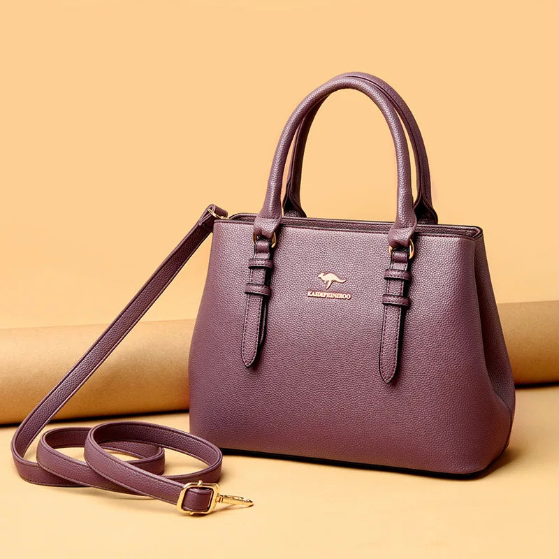 2025 new women's handbag high-end ladies tote bag single shoulder bag mom's crossbody bag urban minimalist style pu material