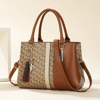 Fashionable Large Capacity Mother-Daughter Single Shoulder Crossbody Bag for Women Stylish Autumn Winter Handbag PU Material