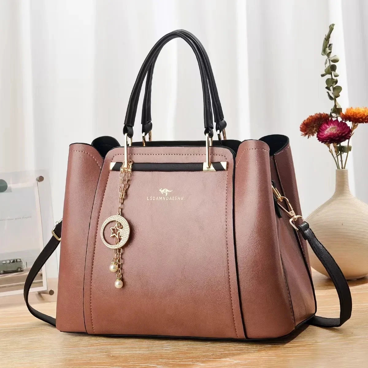 multi-layer large capacity ladies mom bag new splicing handbag simple versatile single shoulder slant cross bag for women