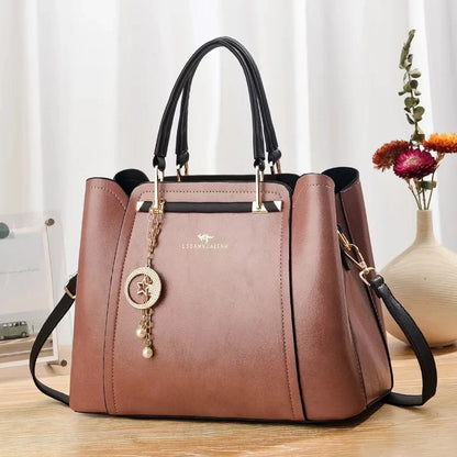 Multi-Layer Large Capacity Ladies Mom Bag New Splicing Handbag Simple Versatile Single Shoulder Slant Cross Bag for Women