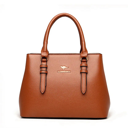 2025 New Women's Handbag High-End Ladies Tote Bag Single Shoulder Bag Mom's Crossbody Bag Urban Minimalist Style PU Material