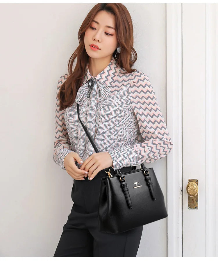 2025 new women's handbag high-end ladies tote bag single shoulder bag mom's crossbody bag urban minimalist style pu material