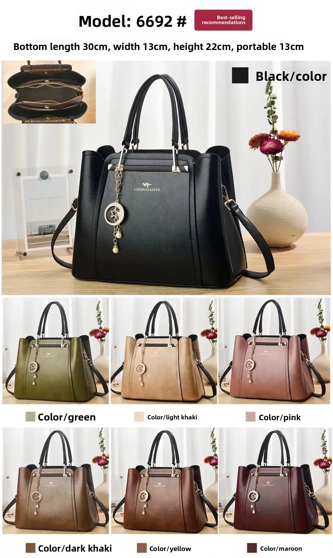 multi-layer large capacity ladies mom bag new splicing handbag simple versatile single shoulder slant cross bag for women