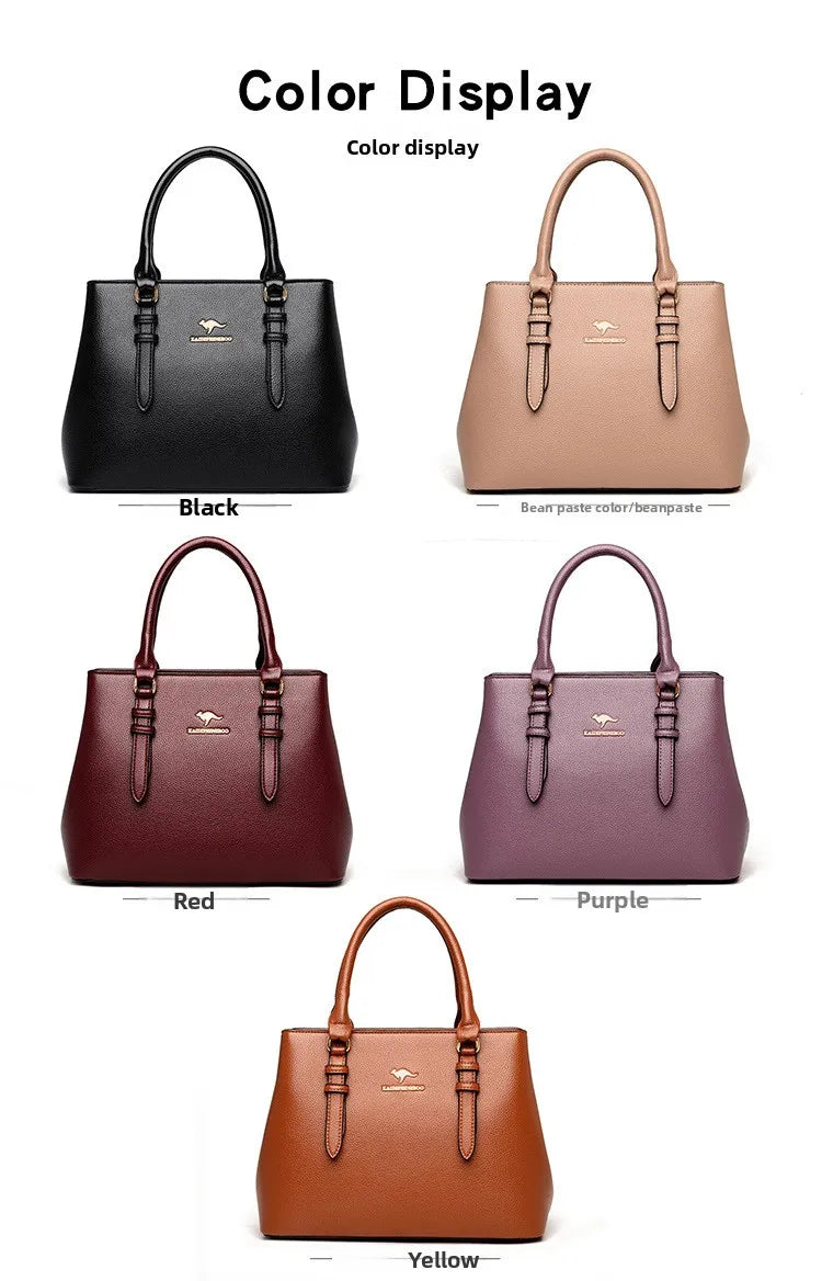 2025 new women's handbag high-end ladies tote bag single shoulder bag mom's crossbody bag urban minimalist style pu material