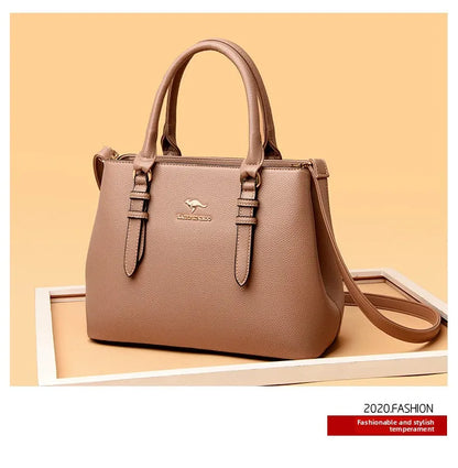 2025 New Women's Handbag High-End Ladies Tote Bag Single Shoulder Bag Mom's Crossbody Bag Urban Minimalist Style PU Material