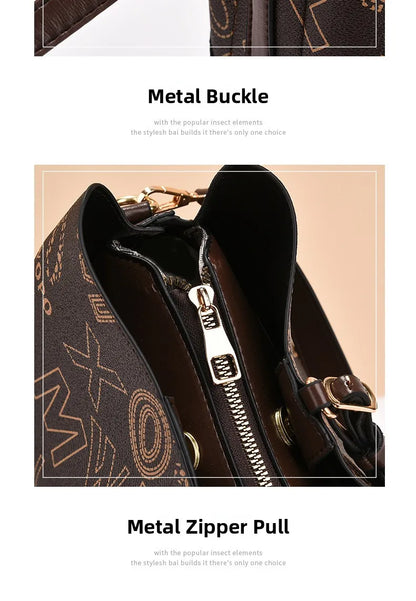 Casual Large Capacity Women's Bucket Handbag Street Style PU Material Tote Bag Single Shoulder Satchel Fashionable Everyday A...