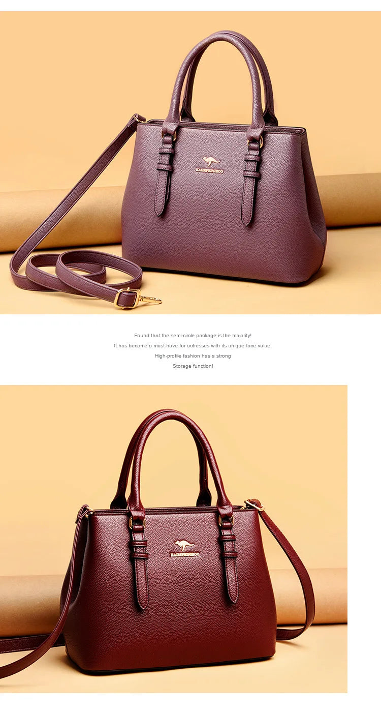 2025 new women's handbag high-end ladies tote bag single shoulder bag mom's crossbody bag urban minimalist style pu material