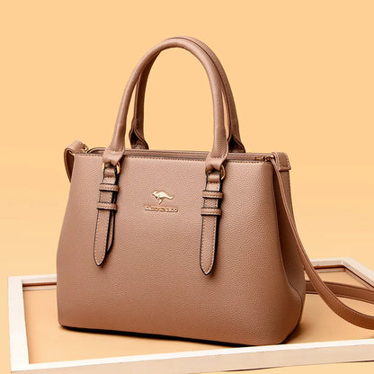 2025 New Women's Handbag High-End Ladies Tote Bag Single Shoulder Bag Mom's Crossbody Bag Urban Minimalist Style PU Material