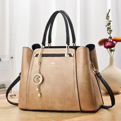 Multi-Layer Large Capacity Ladies Mom Bag New Splicing Handbag Simple Versatile Single Shoulder Slant Cross Bag for Women