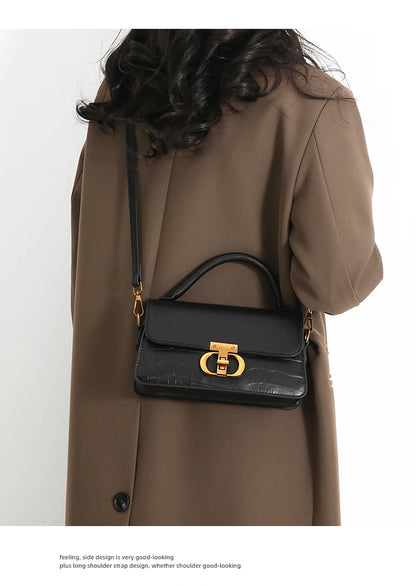 Small Leather Armpit Bags for Women, Chain Shoulder, Crossbody Bag, Ladies Vintage Underarm Handbags, Summer