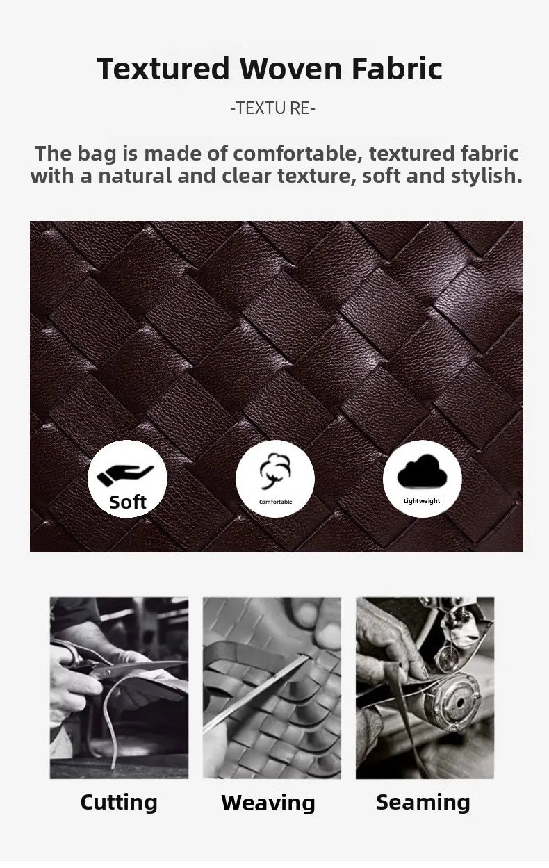 cute mini sardine basket weave handbag women's fashion cross-border style pu material shell shape magnetic buckle soft