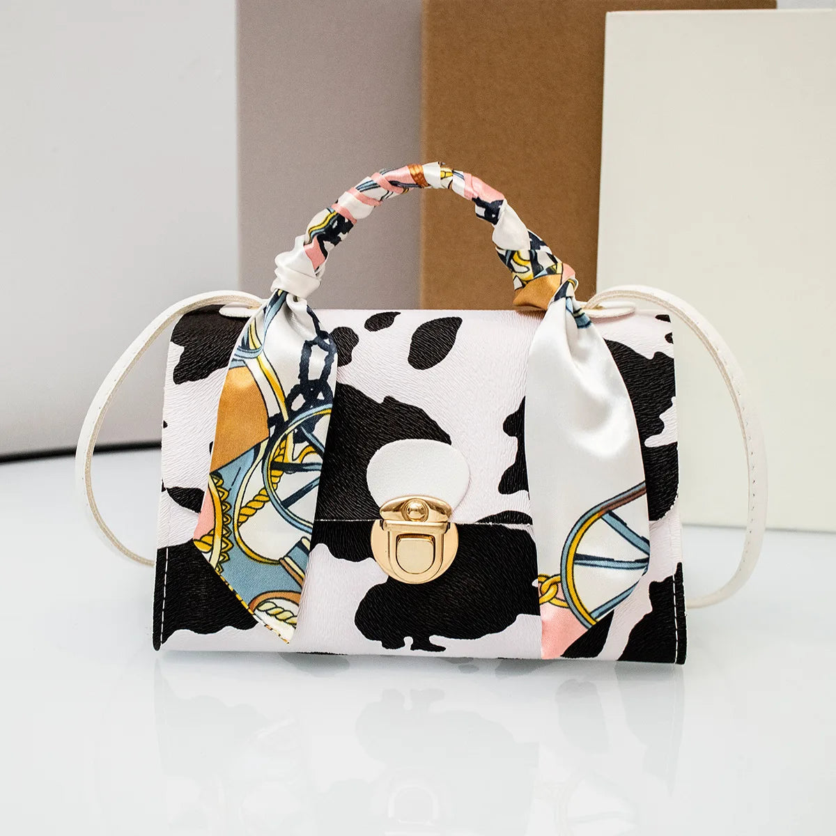 2025 new trendy sweet crossbody bag for women - floral print small square handbag