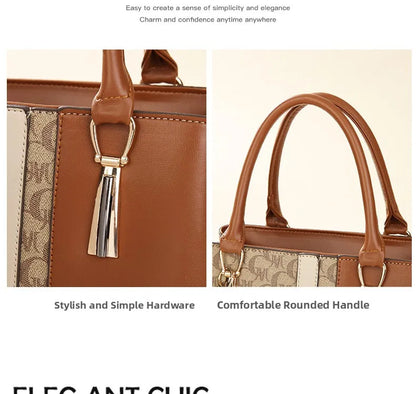 Fashionable Large Capacity Mother-Daughter Single Shoulder Crossbody Bag for Women Stylish Autumn Winter Handbag PU Material