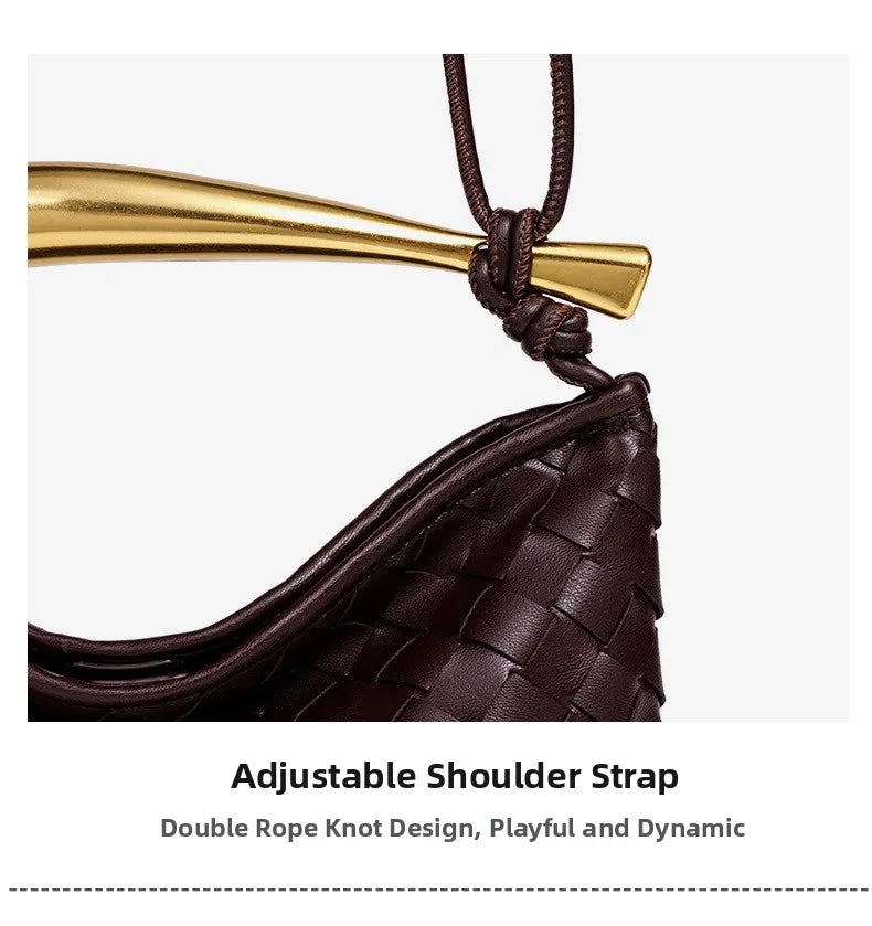 cute mini sardine basket weave handbag women's fashion cross-border style pu material shell shape magnetic buckle soft