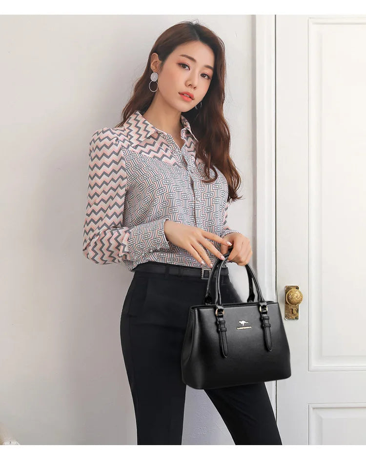 2025 new women's handbag high-end ladies tote bag single shoulder bag mom's crossbody bag urban minimalist style pu material