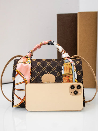 2025 New Trendy Sweet Crossbody Bag For Women - Floral Print Small Square Handbag