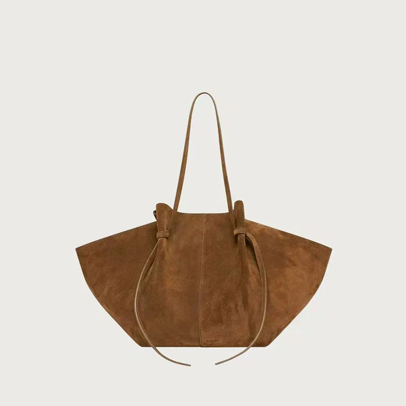 retro suede shoulder bag fashion large-capacity mother-and-child bag simple high-end wing-shaped bag commuter versatile tote bag