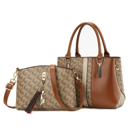 Fashionable Large Capacity Mother-Daughter Single Shoulder Crossbody Bag for Women Stylish Autumn Winter Handbag PU Material