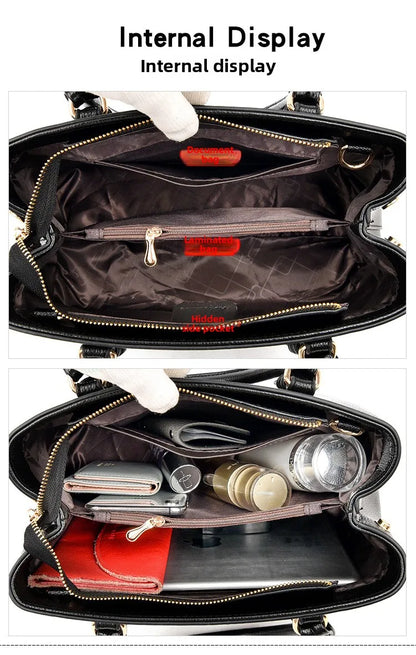 2025 New Women's Handbag High-End Ladies Tote Bag Single Shoulder Bag Mom's Crossbody Bag Urban Minimalist Style PU Material