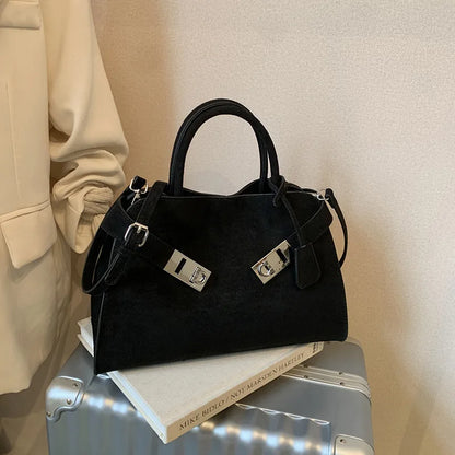 Bolsa Évory Tote em Camurça Premium