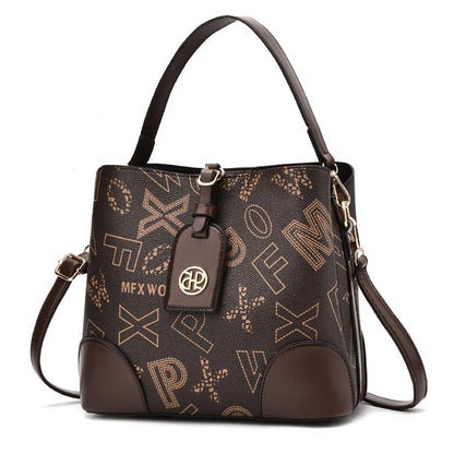 Casual Large Capacity Women's Bucket Handbag Street Style PU Material Tote Bag Single Shoulder Satchel Fashionable Everyday A...