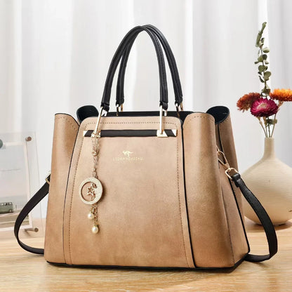 Multi-Layer Large Capacity Ladies Mom Bag New Splicing Handbag Simple Versatile Single Shoulder Slant Cross Bag for Women