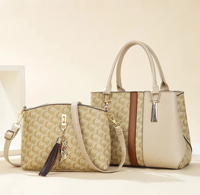 fashionable large capacity mother-daughter single shoulder crossbody bag for women stylish autumn winter handbag pu material