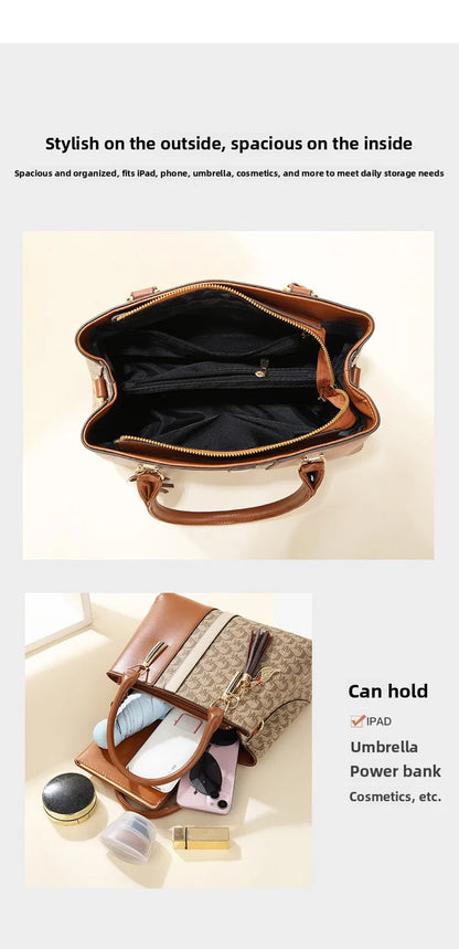 Fashionable Large Capacity Mother-Daughter Single Shoulder Crossbody Bag for Women Stylish Autumn Winter Handbag PU Material