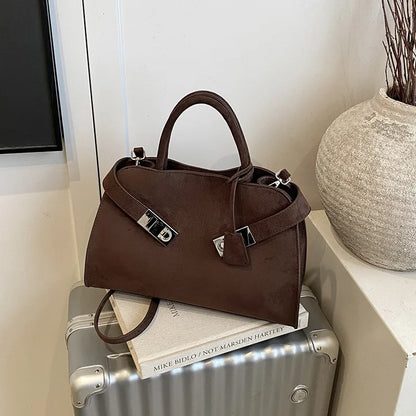 Bolsa Évory Tote em Camurça Premium