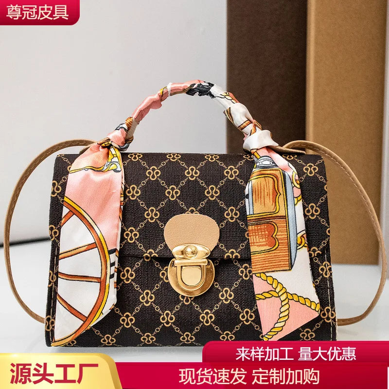 2025 new trendy sweet crossbody bag for women - floral print small square handbag