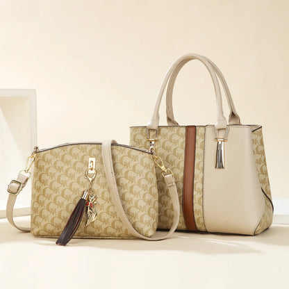 Fashionable Large Capacity Mother-Daughter Single Shoulder Crossbody Bag for Women Stylish Autumn Winter Handbag PU Material