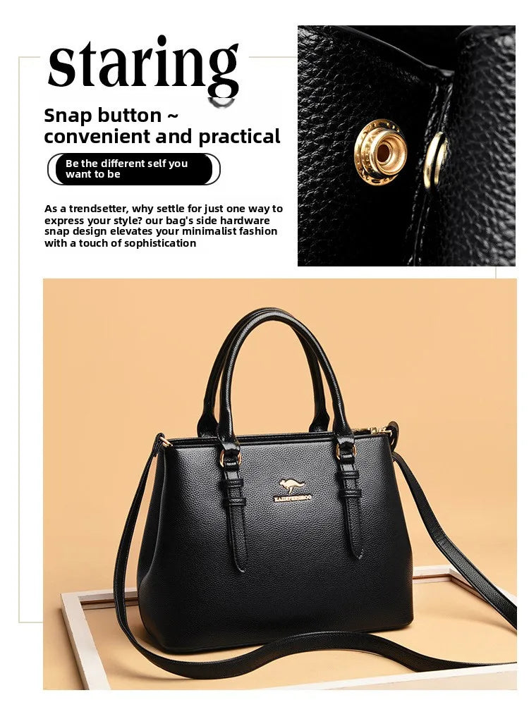 2025 new women's handbag high-end ladies tote bag single shoulder bag mom's crossbody bag urban minimalist style pu material