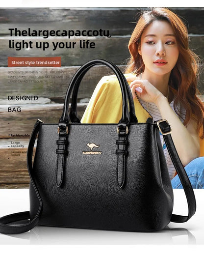 2025 New Women's Handbag High-End Ladies Tote Bag Single Shoulder Bag Mom's Crossbody Bag Urban Minimalist Style PU Material