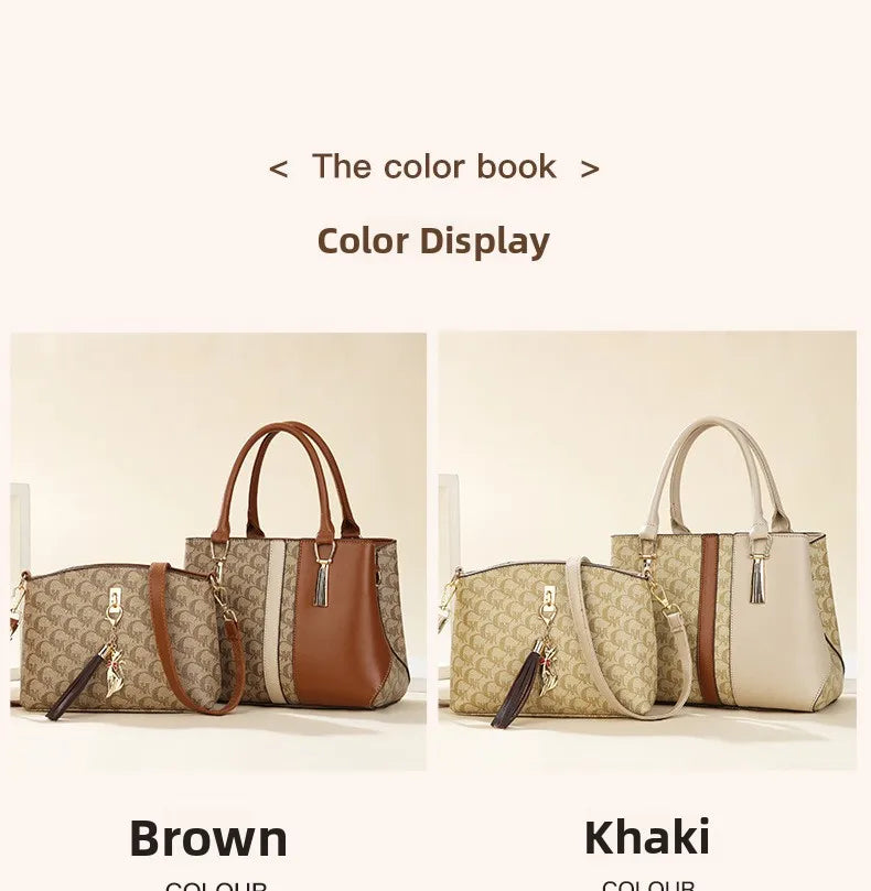 fashionable large capacity mother-daughter single shoulder crossbody bag for women stylish autumn winter handbag pu material