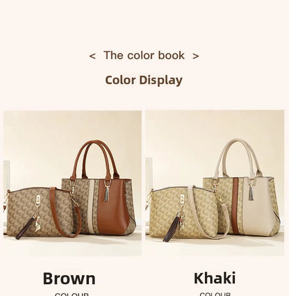 Fashionable Large Capacity Mother-Daughter Single Shoulder Crossbody Bag for Women Stylish Autumn Winter Handbag PU Material