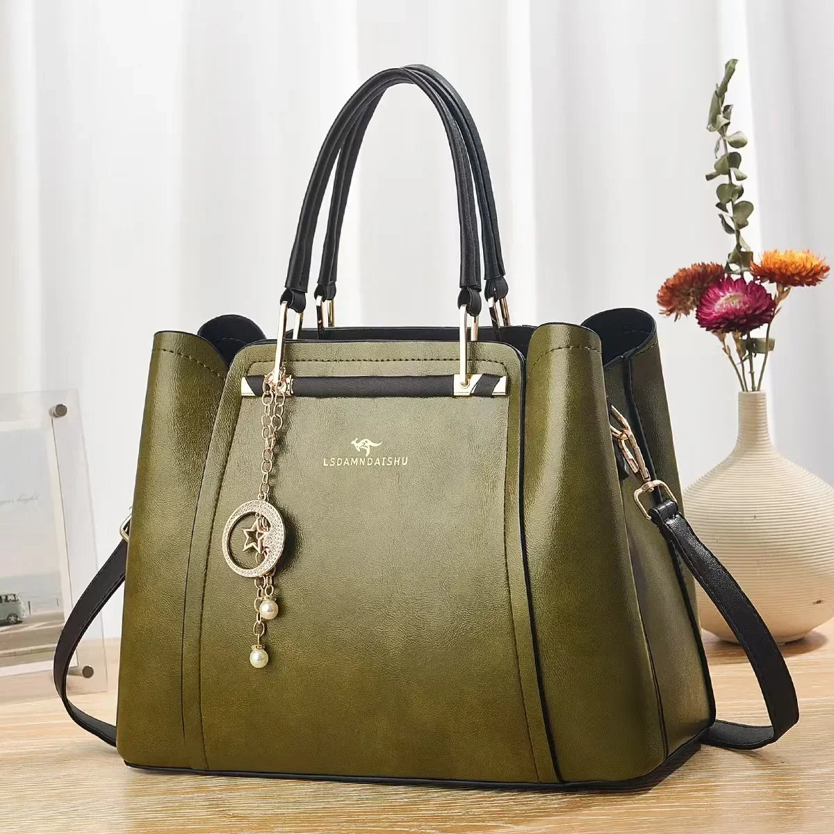 multi-layer large capacity ladies mom bag new splicing handbag simple versatile single shoulder slant cross bag for women