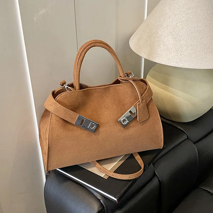 Bolsa Évory Tote em Camurça Premium