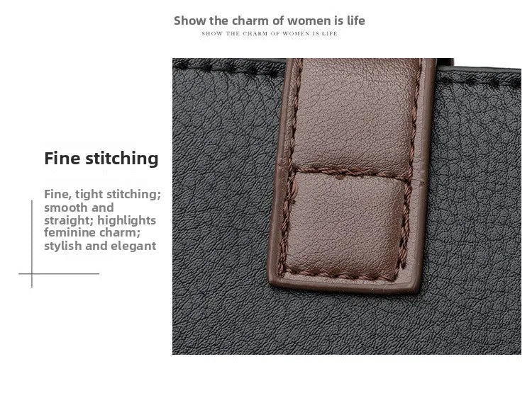 high-end bucket bag three-layer practical crossbody soft leather shoulder bag for women going to work stylish mom bag