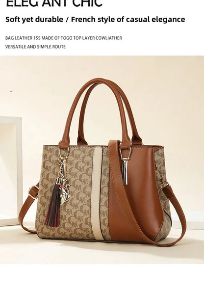 Fashionable Large Capacity Mother-Daughter Single Shoulder Crossbody Bag for Women Stylish Autumn Winter Handbag PU Material