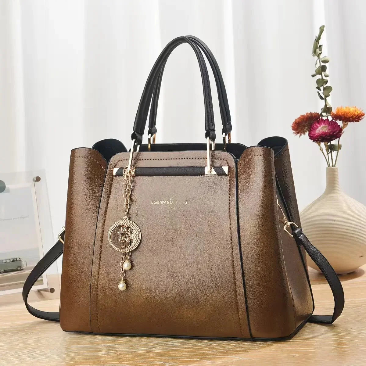 multi-layer large capacity ladies mom bag new splicing handbag simple versatile single shoulder slant cross bag for women